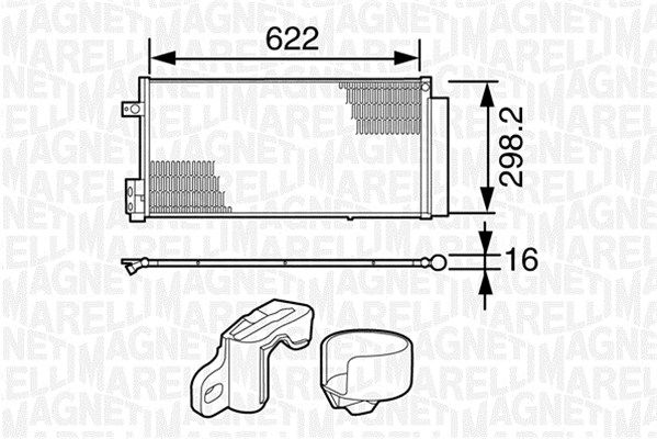 MAGNETI MARELLI Конденсатор, кондиционер 350203226000